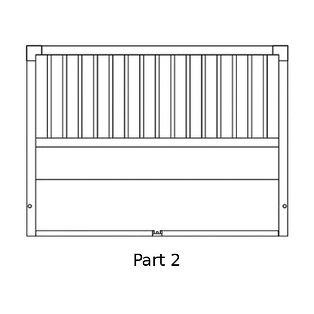 REPLACEMENT Side Panel #02 for InnPlace Dog Crate -Medium Gray EHHC405M