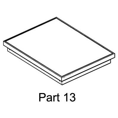 REPLACEMENT Table Top #13 for LitterLoo Litter Box Cover, End Table Russet EHLB801-03