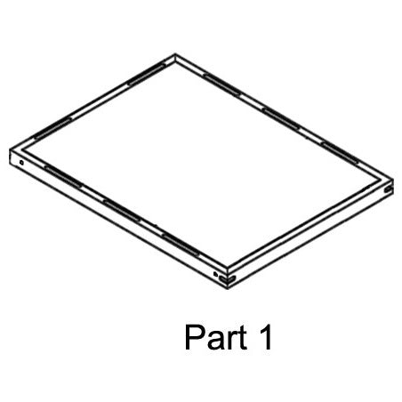 Panel de base/suelo de repuesto n.º 01 para cubrelimpiaarenero LitterLoo, mesa auxiliar gris EHLB801-05