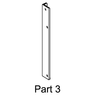 REPLACEMENT Left Rear Corner Post #03 for LitterLoo Litter Box Cover, End Table Espresso EHLB801-02