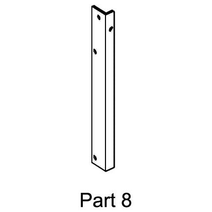 REPLACEMENT Front Left Corner Post #08 for LitterLoo Litter Box Cover, End Table Espresso EHLB801-02