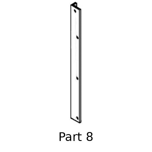 REPLACEMENT Right Rear Corner Post #08 for Jumbo LitterLoo Litter Box Cover, End Table Gray EHLB802-05