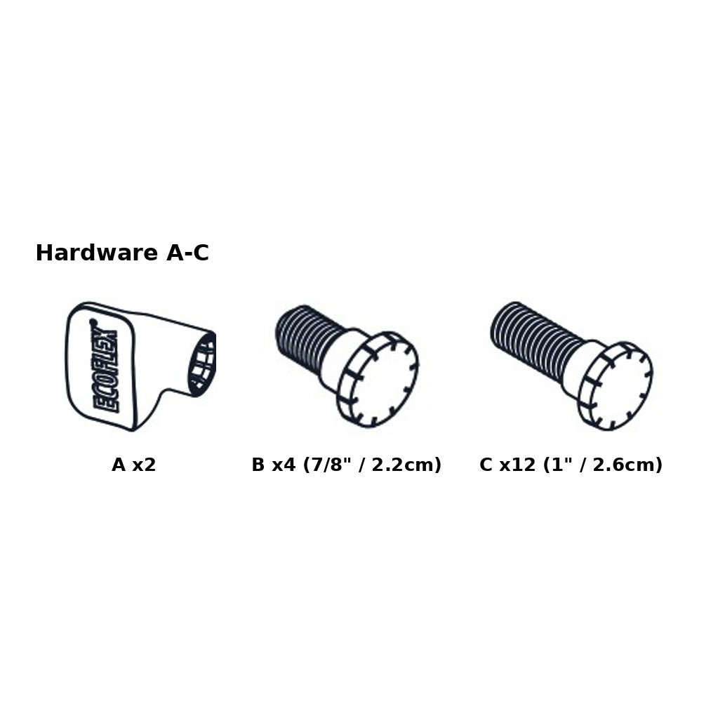 REPLACEMENT Hardware Pack HW for New Age Pet 24" Gray, Mojave Reptile Lounge EHRML17-05S