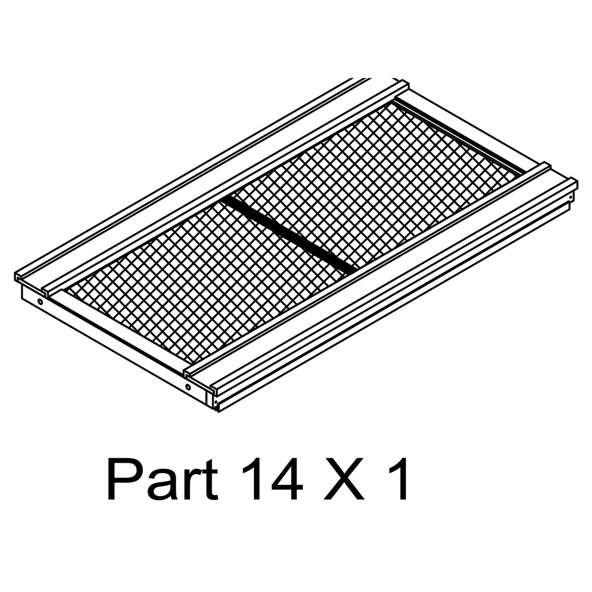 REPLACEMENT Middle Top Mesh Panel #14 for New Age Pet 72"- Gray, Mojave Reptile Lounge Gray EHRML17-05jmb