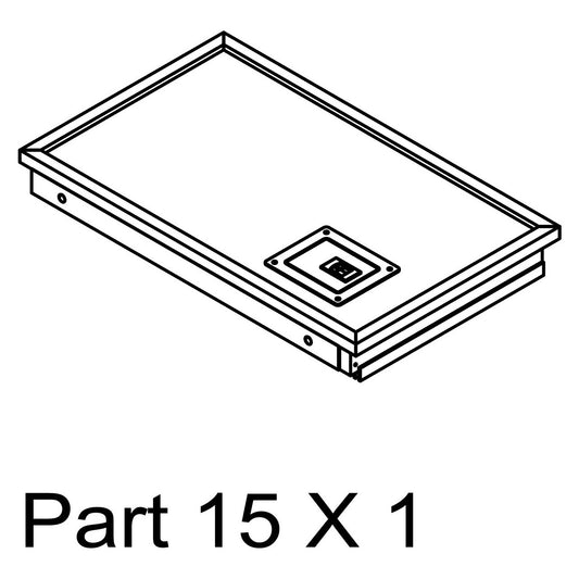 Panel lateral superior derecho de repuesto n.º 15 para New Age Pet 72" - Arce, Mojave Reptile Lounge Arce EHRML17-00jmb