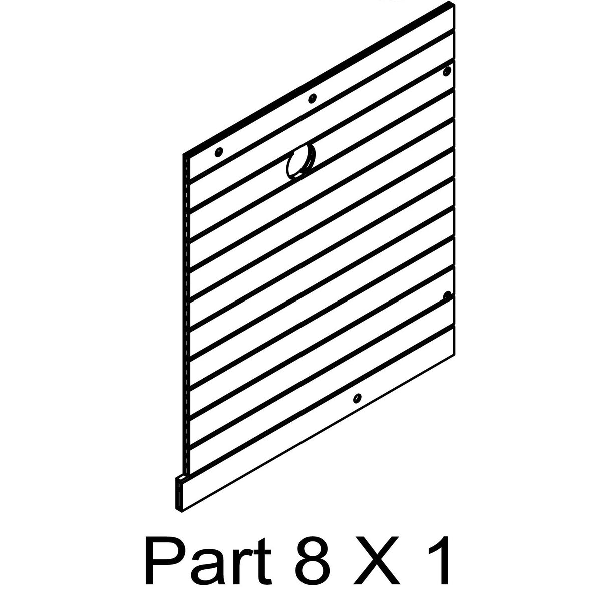 REPLACEMENT Back Left Side Panel #08 for New Age Pet 72"- Maple, Mojave Reptile Lounge Maple EHRML17-00jmb
