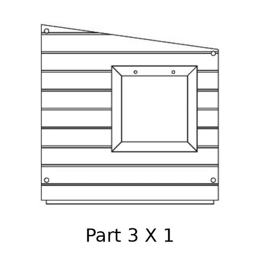 Panel lateral derecho de repuesto con puerta n.º 03 para refugio de gatos ferales arce/rojizo ECTH350