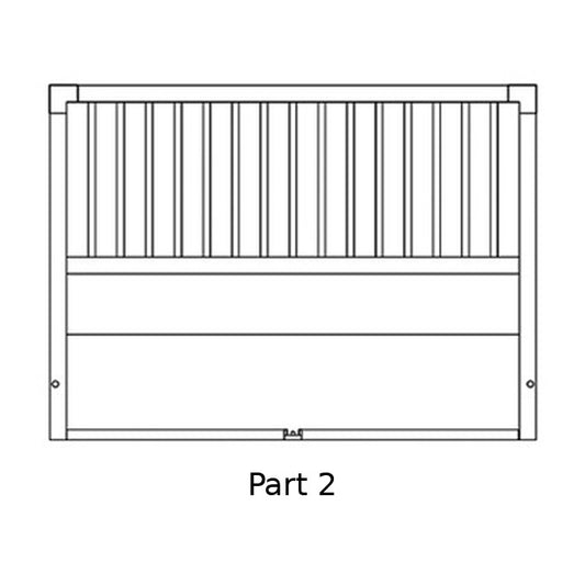 Panel lateral de repuesto n.º 02 para jaula para perros InnPlace - Extra grande Espresso EHHC402XL