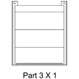 REPLACEMENT Back Panel #03 for InnPlace Dog Crate -X-Large Antique White EHHC404XL