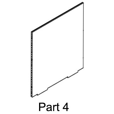 PANEL TRASERO DE REPUESTO n.º 04 para cubrearenero LitterLoo, mesa auxiliar gris EHLB801-05