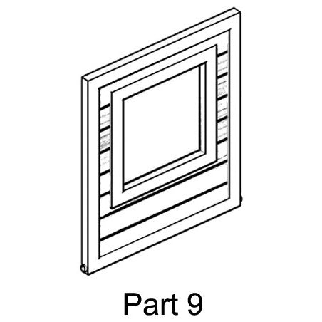 REPLACEMENT Door Panel #09 for LitterLoo Litter Box Cover, End Table Russet EHLB801-03