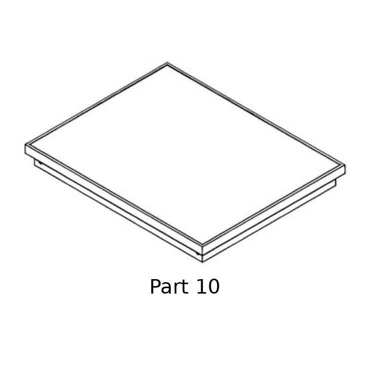 REPLACEMENT Table Top #10 for Jumbo LitterLoo Litter Box Cover, End Table Gray EHLB802-05