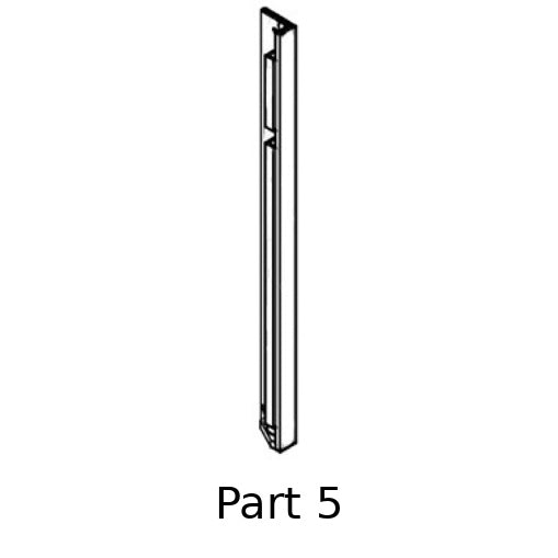 REPLACEMENT Front Right Corner Post #05 for Jumbo LitterLoo Litter Box Cover, End Table Espresso EHLB802-02