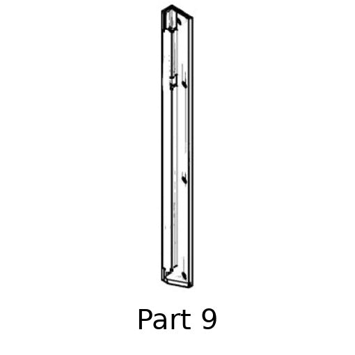 REPLACEMENT Left Rear Corner Post #09 for Jumbo LitterLoo Litter Box Cover, End Table Gray EHLB802-05