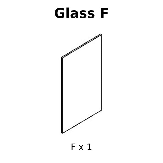 REPLACEMENT Left/Right Side Glass Panel #F for New Age Pet 60"- Maple/Black/Gray, Mojave Reptile Lounge Maple/Black/Gray EHRML17-00/02/05XL