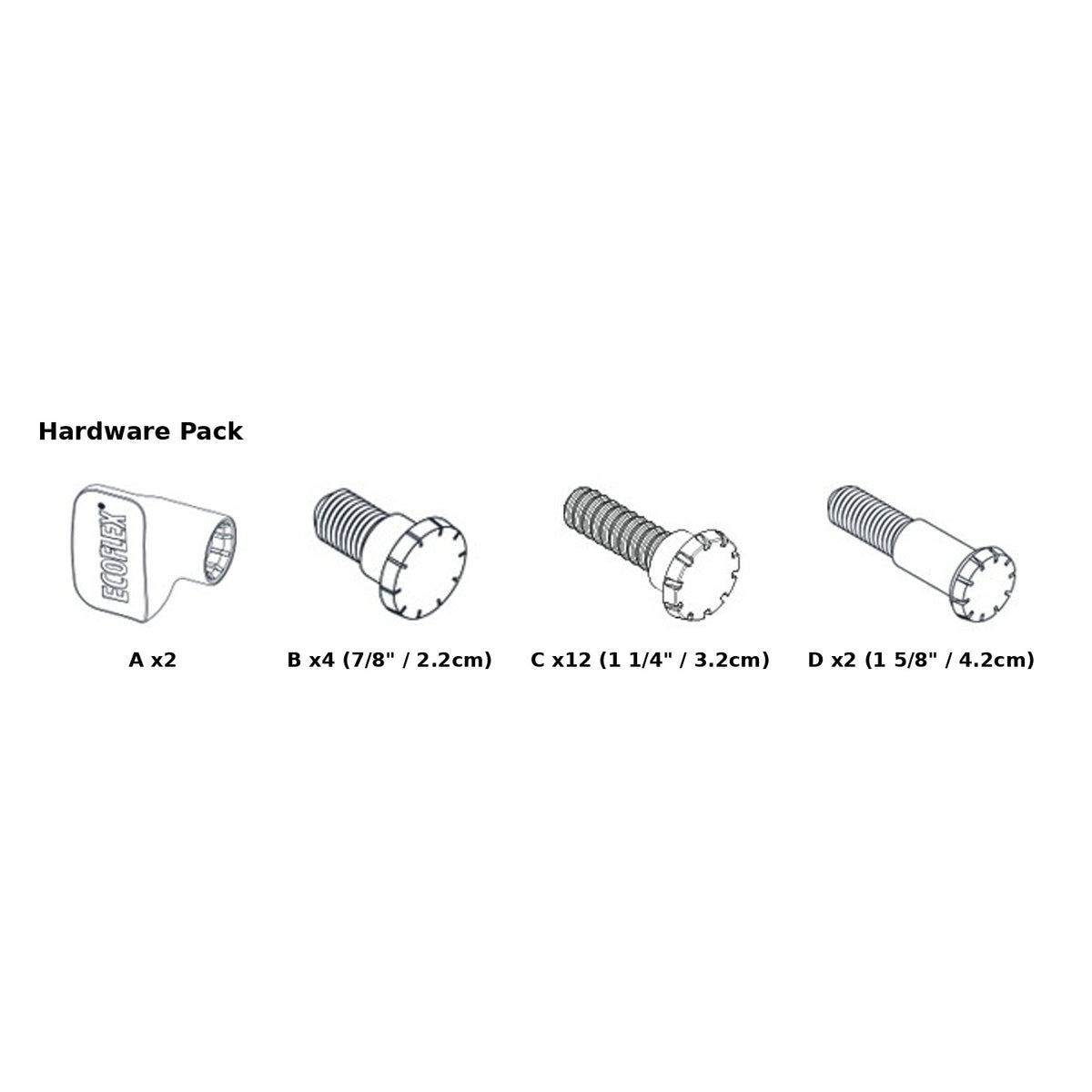 REPLACEMENT Hardware Pack HW for New Age Pet 36"- Gray, Mojave Reptile Lounge- V1 Gray EHRML17-05M-V1