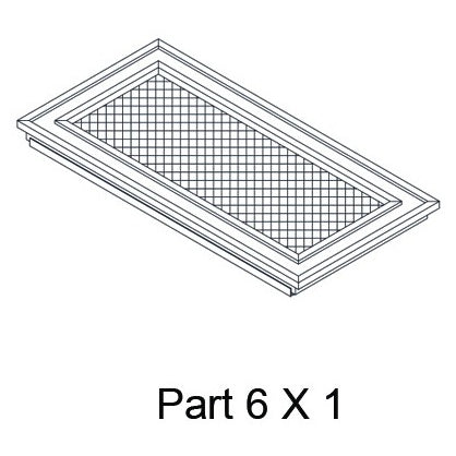 Panel superior de repuesto #06 para New Age Pet 36" - Gris, Mojave Reptile Lounge - V1 Gris EHRML17-05M-V1