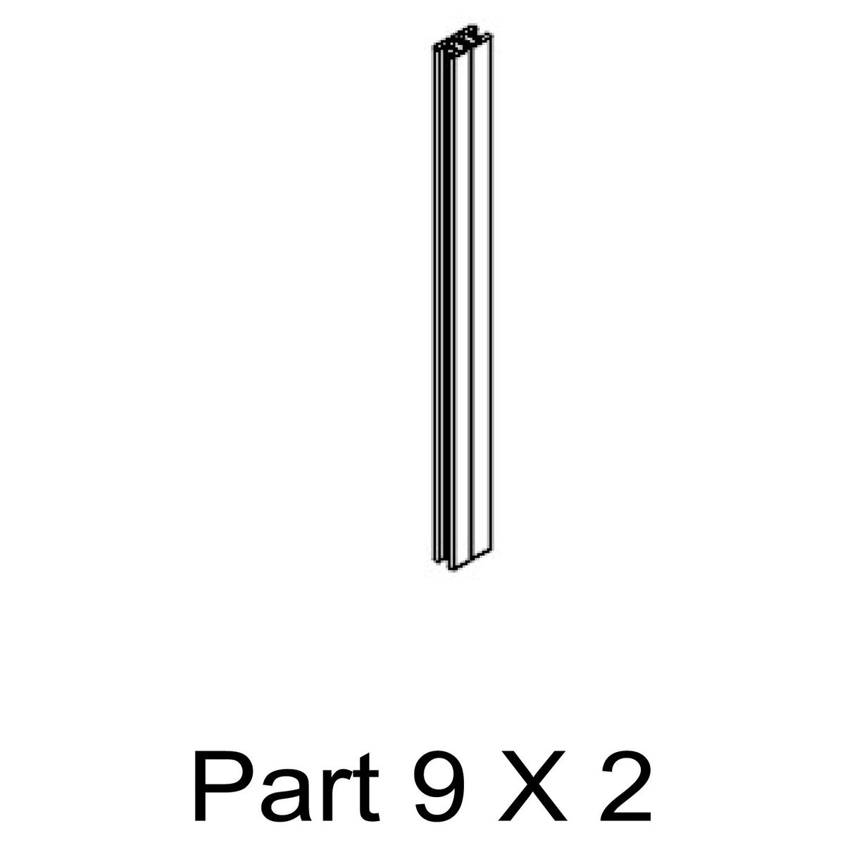 REPLACEMENT Vertical Back Panel Coupler #09 for New Age Pet 72"- Black, Mojave Reptile Lounge Black EHRML17-02jmb